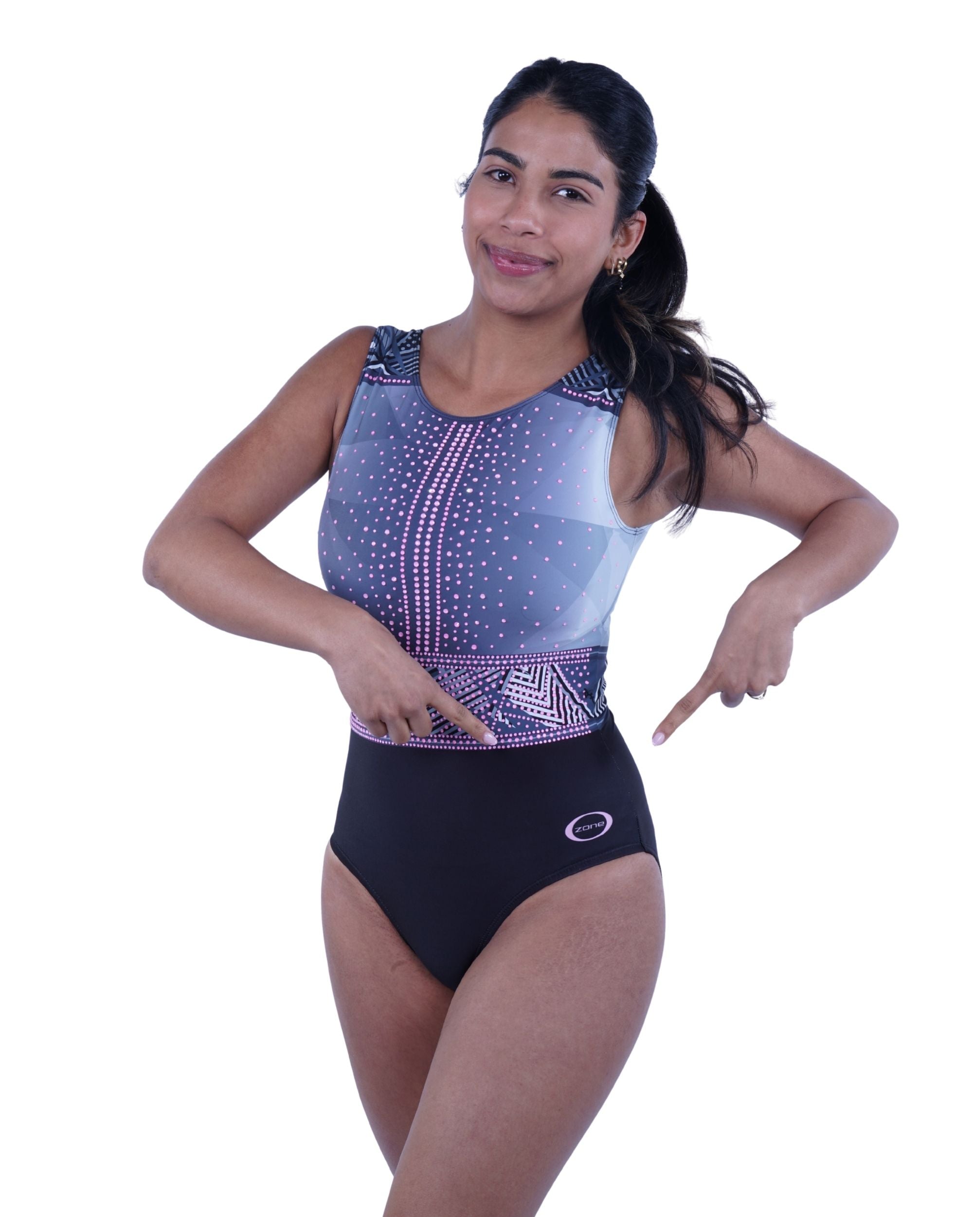 mouwloos turnpakje veel stras Ozone