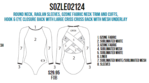 Ozone leotard SOZLEO2124-C