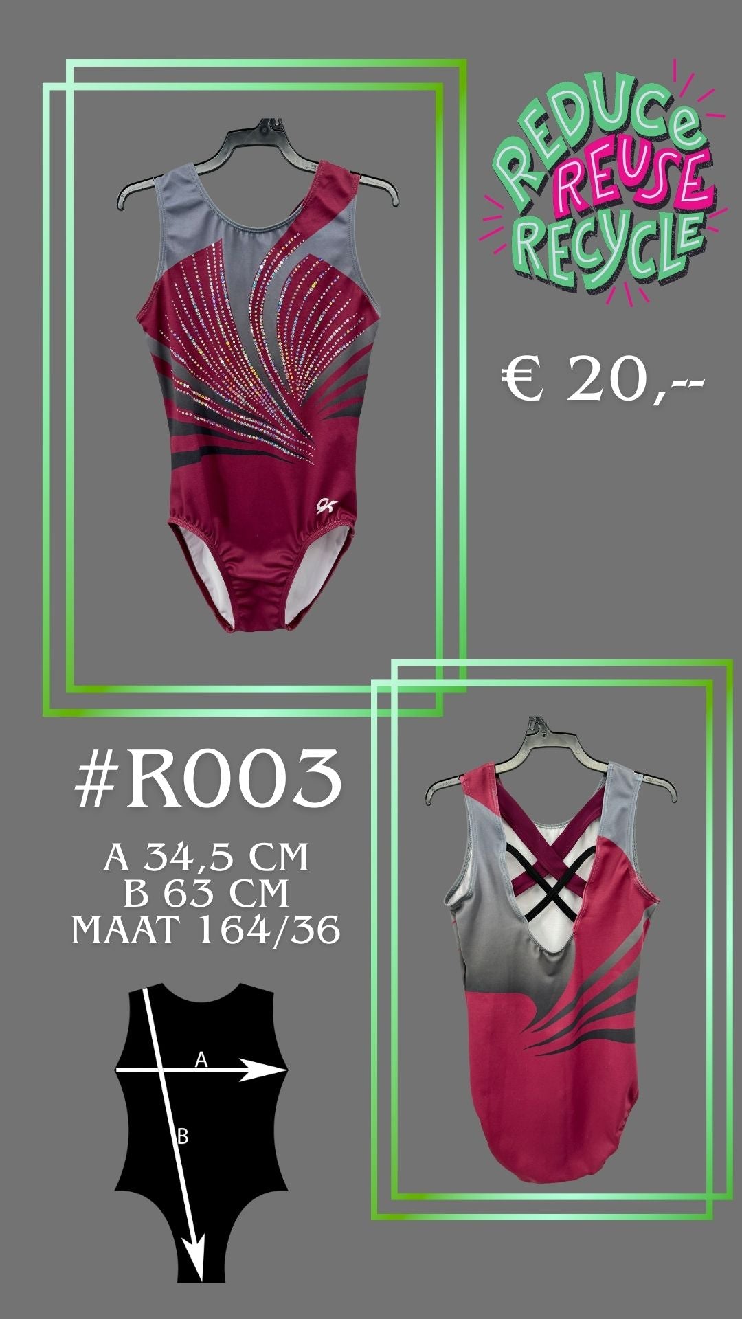 Tweede kans Turnpakje R003 maat 164/36