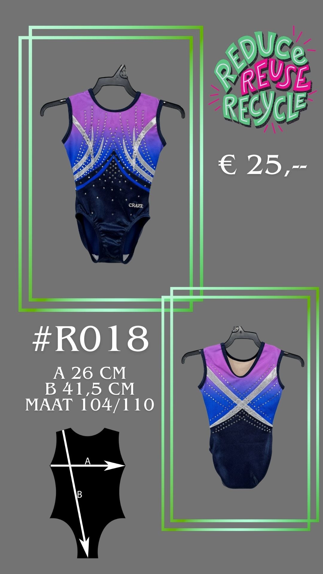 Second Chance leotard R018 Size 104/110