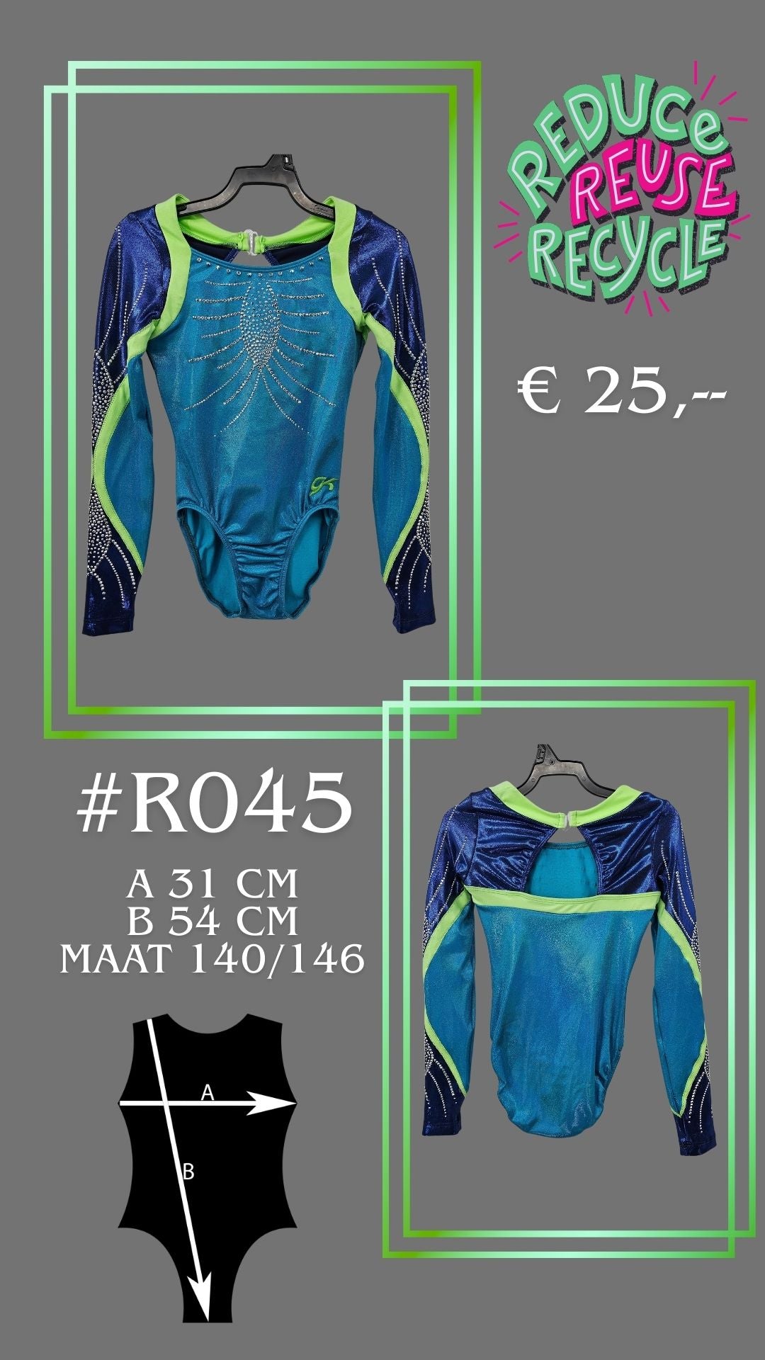 Occasion Justaucorps R045 taille 140/146