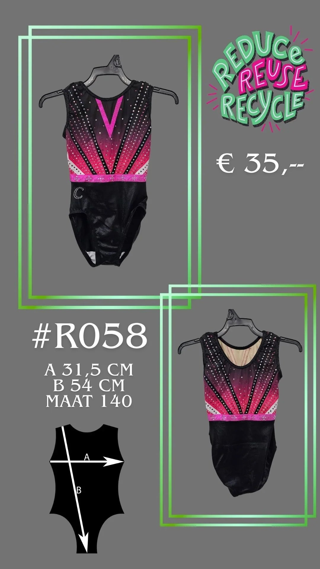 Occasion Justaucorps R058 taille 140