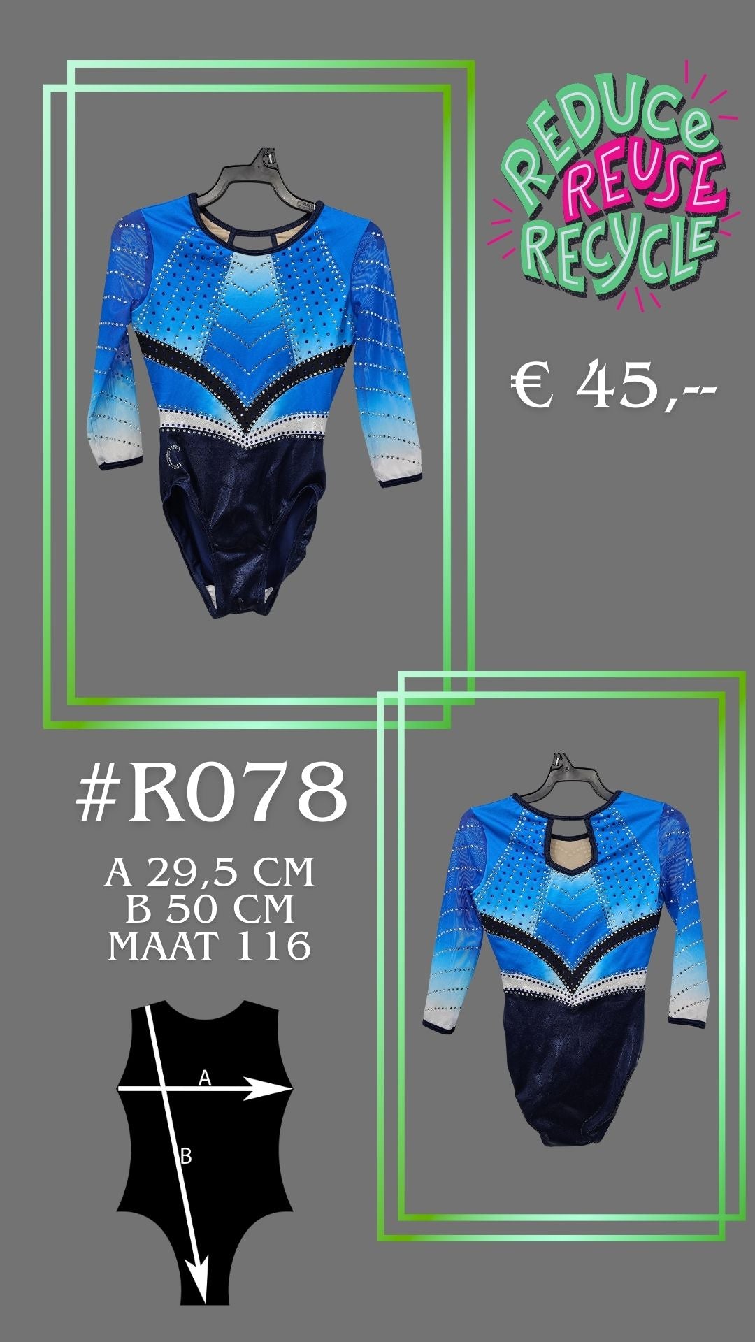 Occasion Justaucorps R078 taille 116