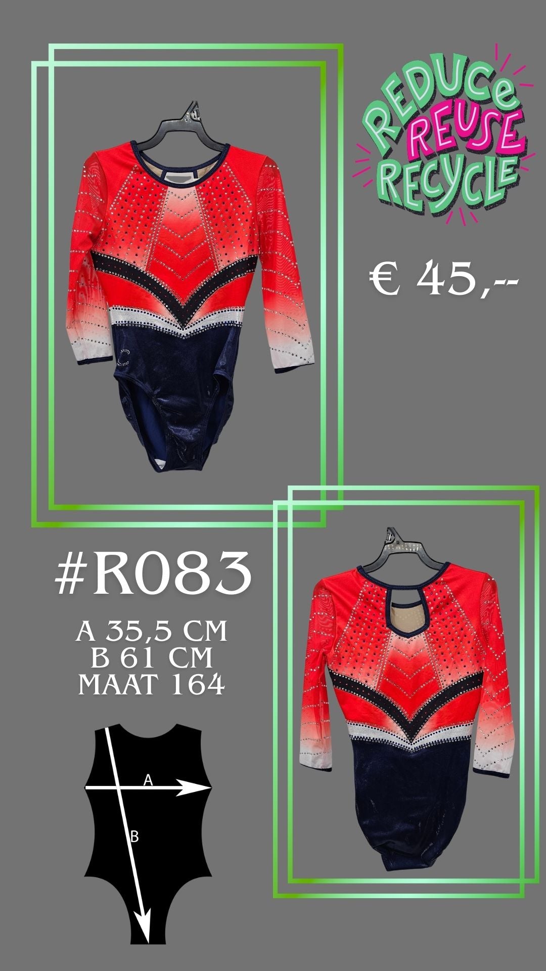 Occasion Justaucorps R083 taille 164