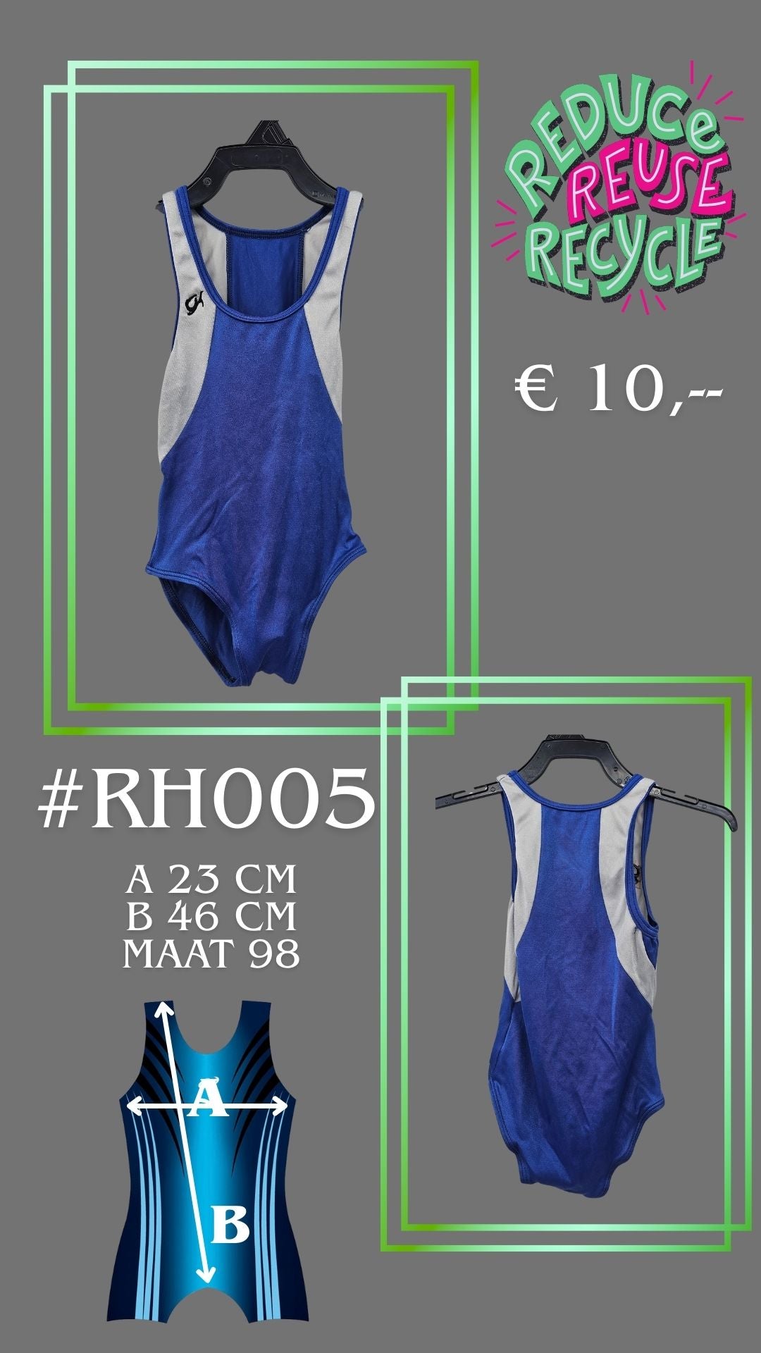 Tweede kans Turnpakje RH005 maat 98