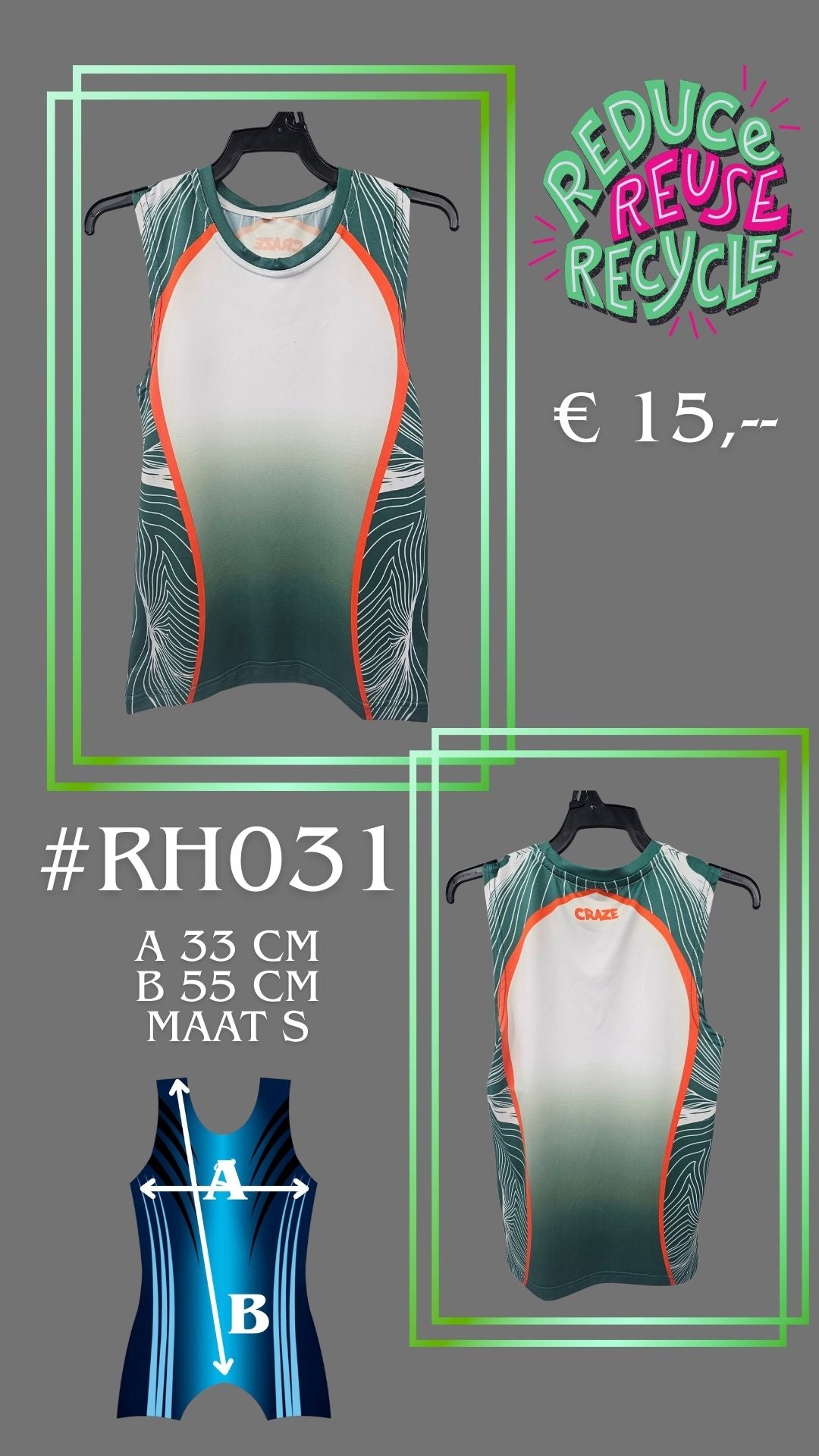 Tweede kans Turnshirt RH031 maat S