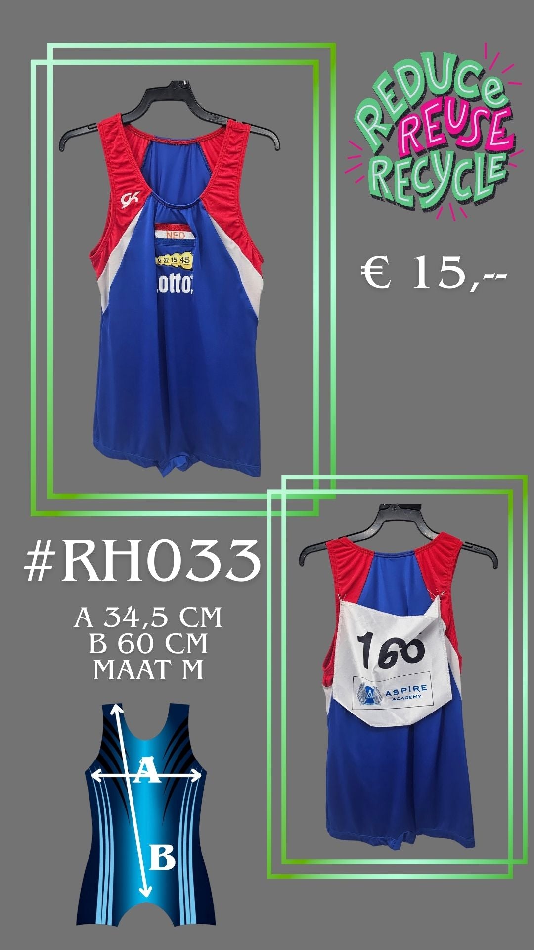 Tweede kans Turnpakje RH033 maat M