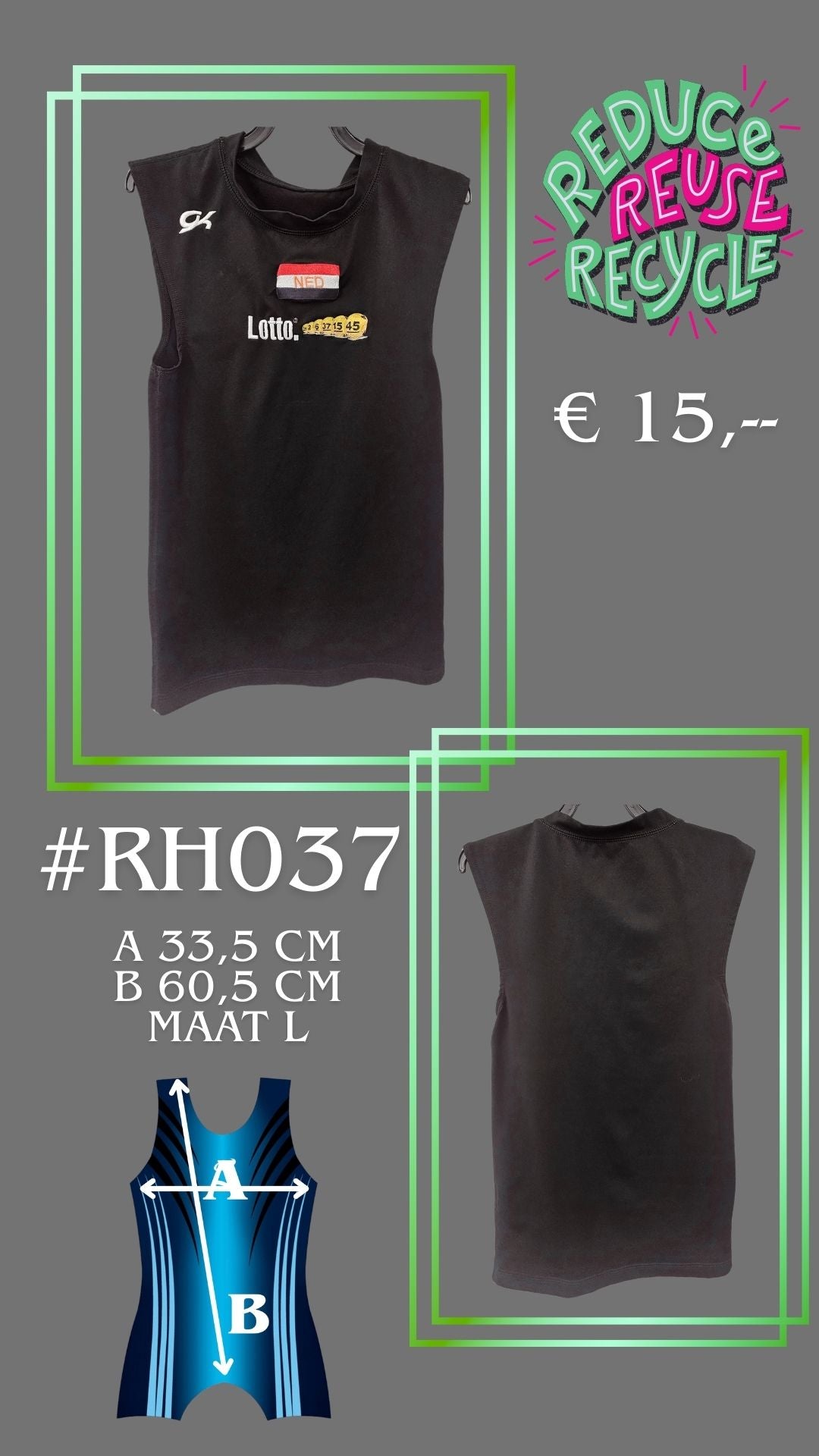 Tweede kans Turnshirt RH037 maat L