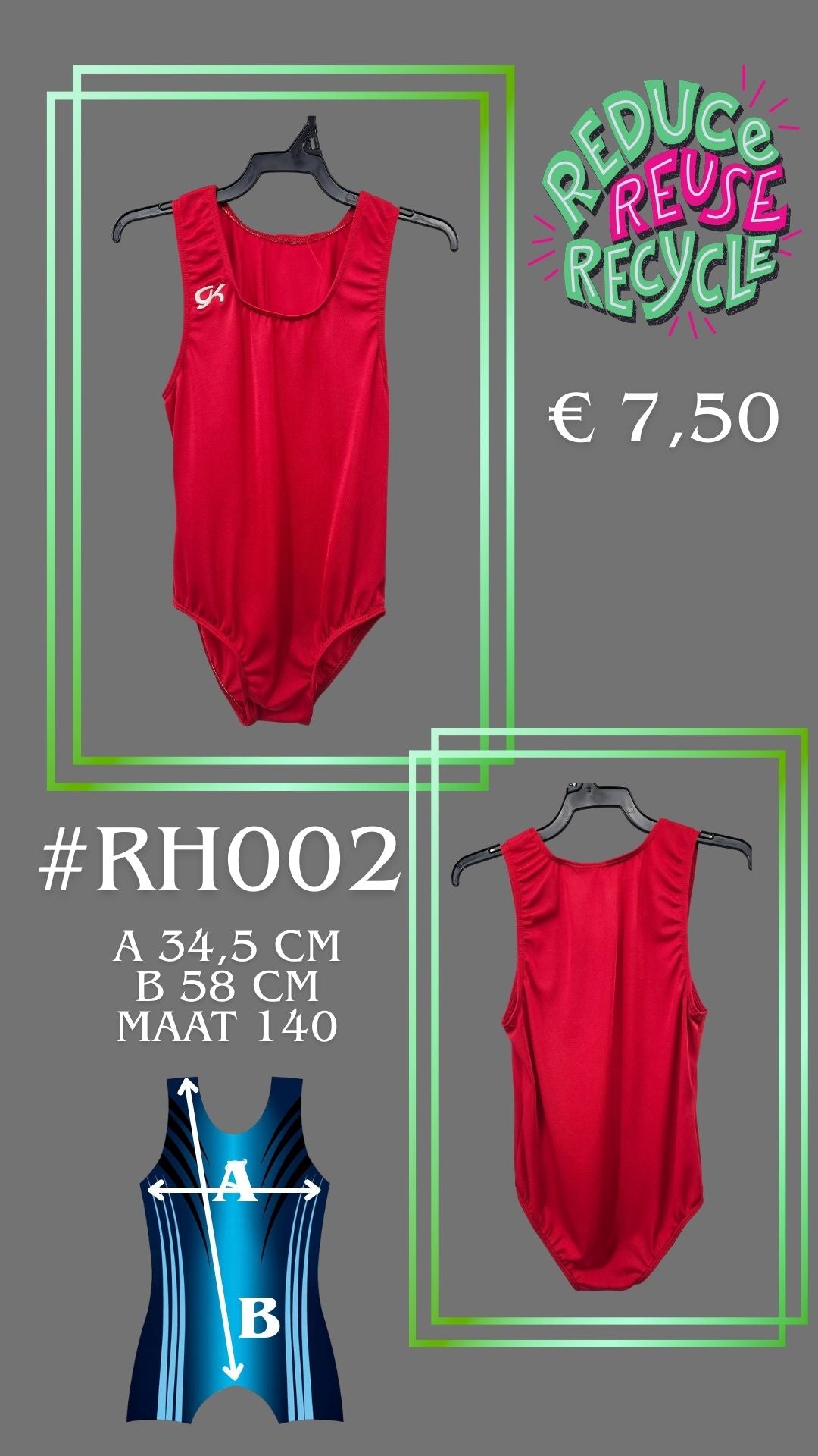 Tweede kans Turnpak RH002 maat 140