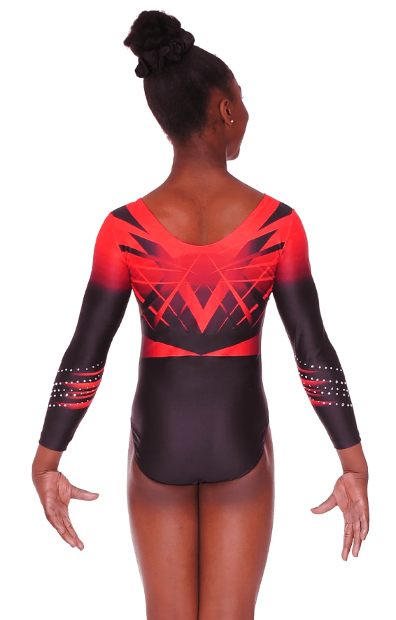 The Zone lange mouwen turnpak Vision rood