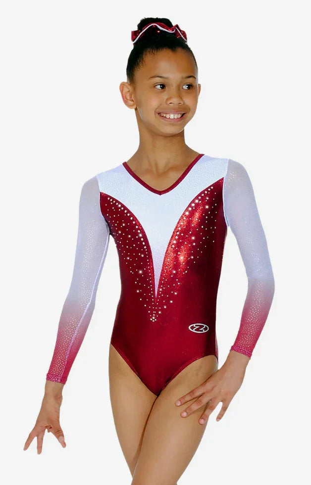 The Zone Langarm-Leotard Vogue Weinrot
