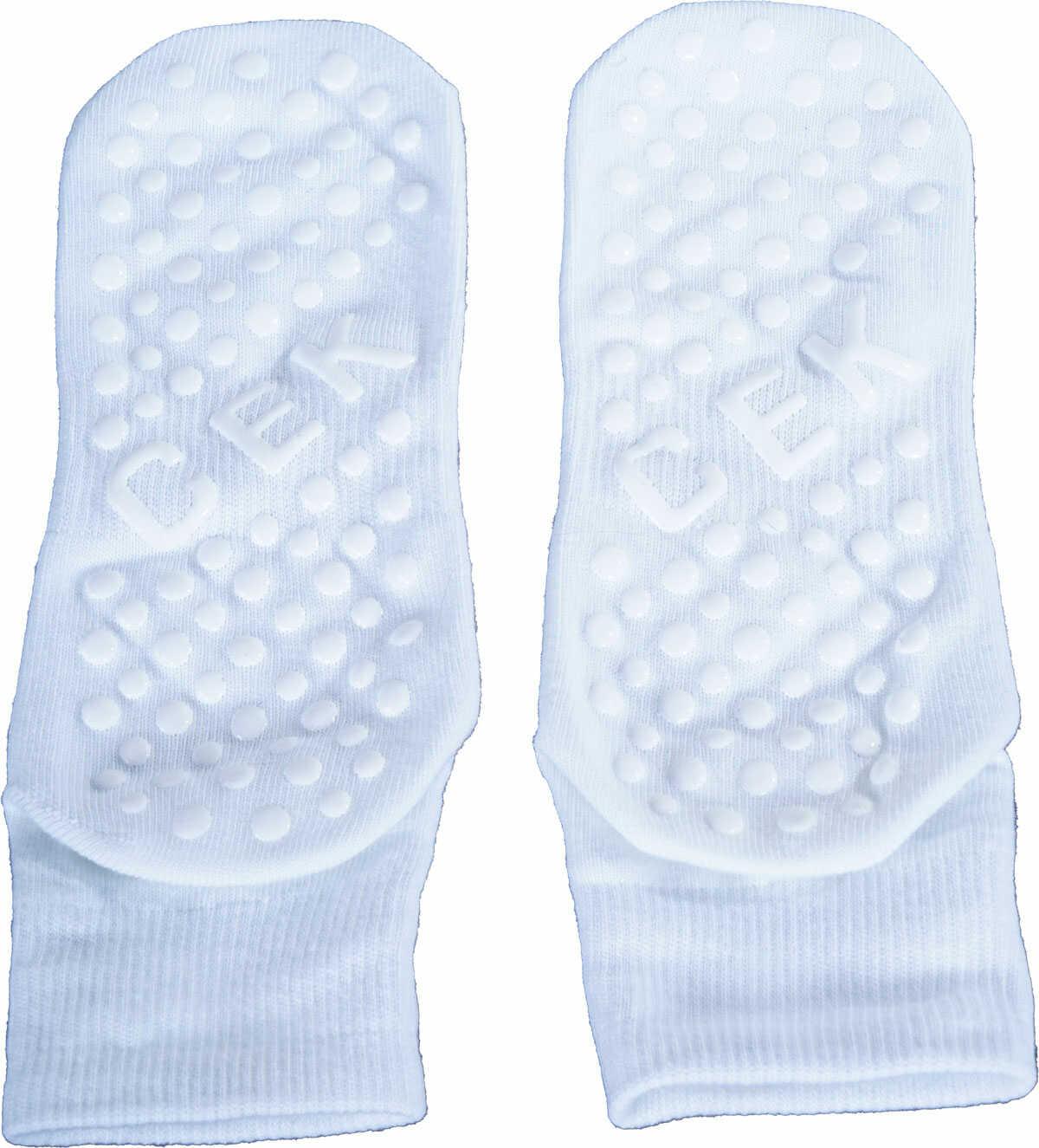 Chaussettes antidérapantes 3 paires blanches