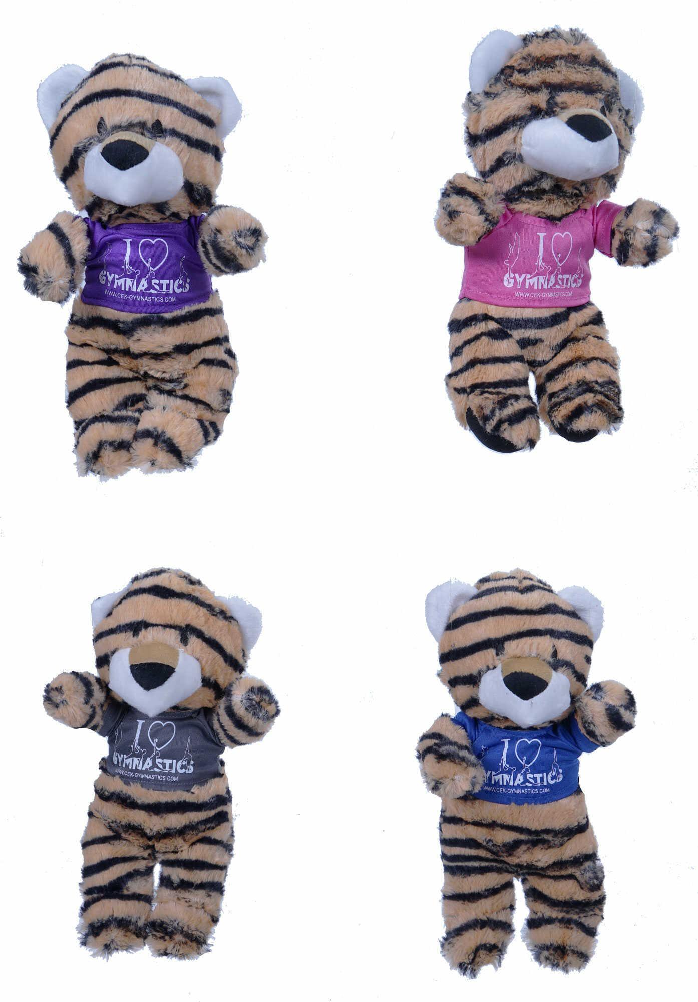 Cuddly tiger plush toy with promo t-shirt