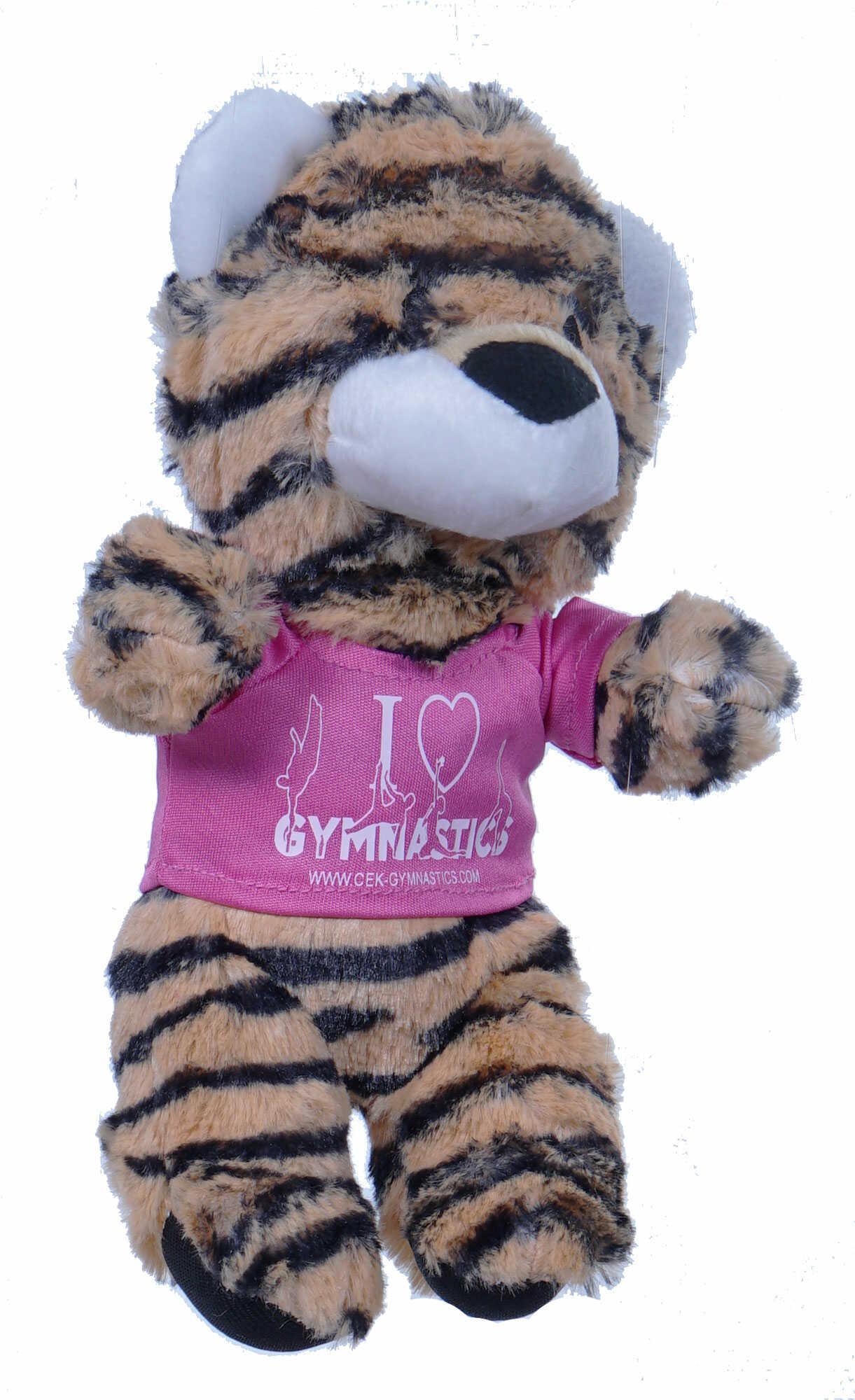 Cuddly tiger plush toy with promo t-shirt