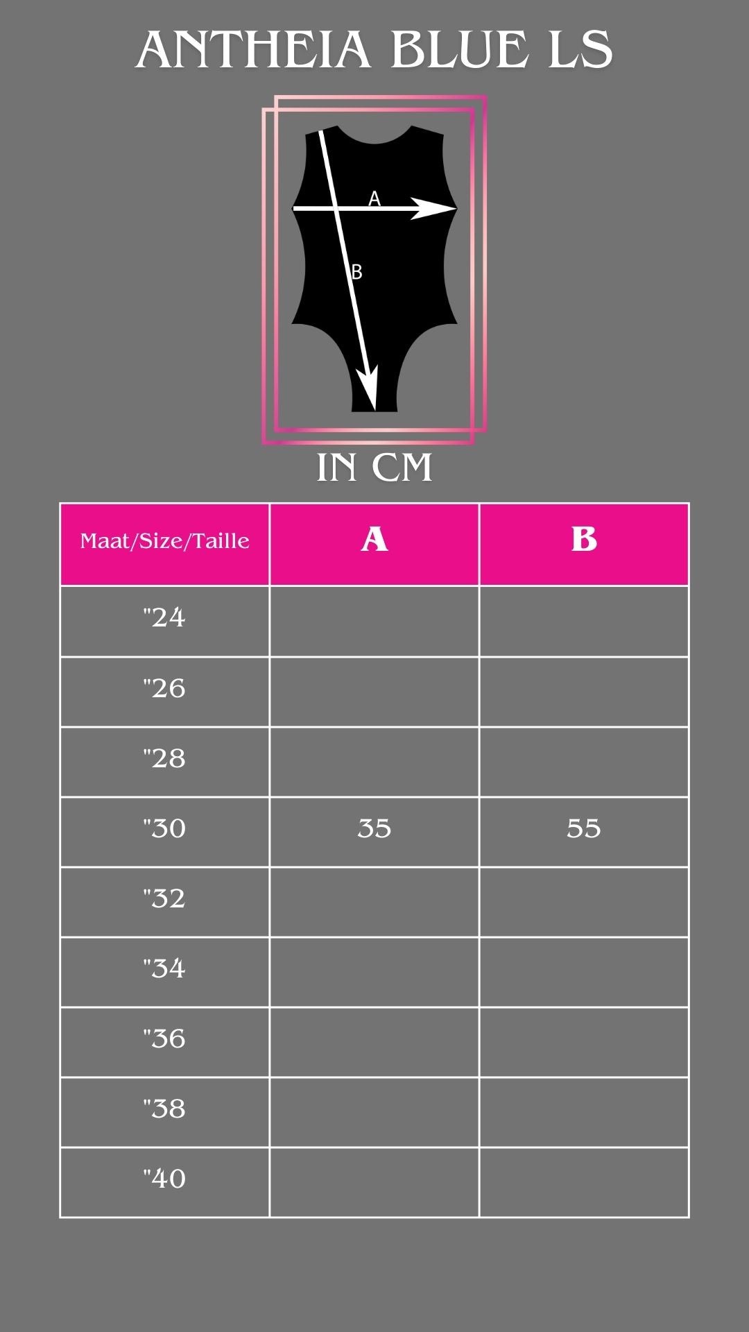 Milano Turnanzug 3/4 Arm Antheia blau