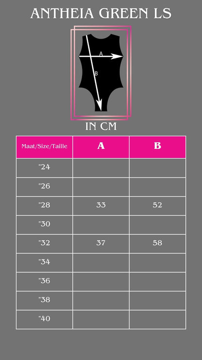 Maillot Milano manga 3/4 Antheia Verde