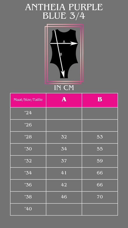 Milano Turnanzug 3/4 Arm Antheia grün blau