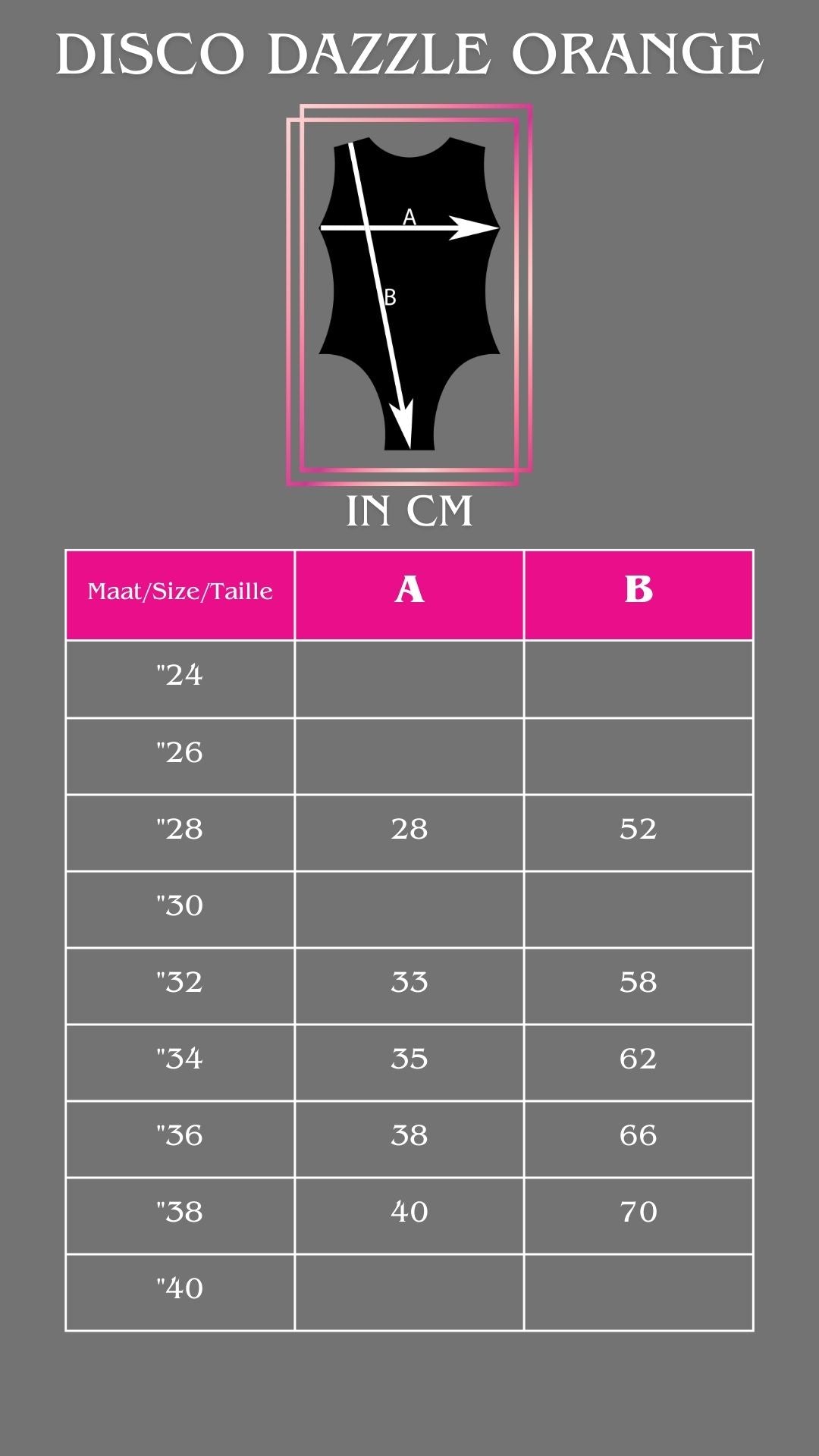 Justaucorps sans manches Milano Disco Dazzle orange