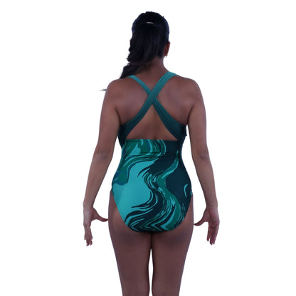 Ozone leotard Groovy Green