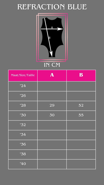 Milano sleeveless leotard Refraction blue