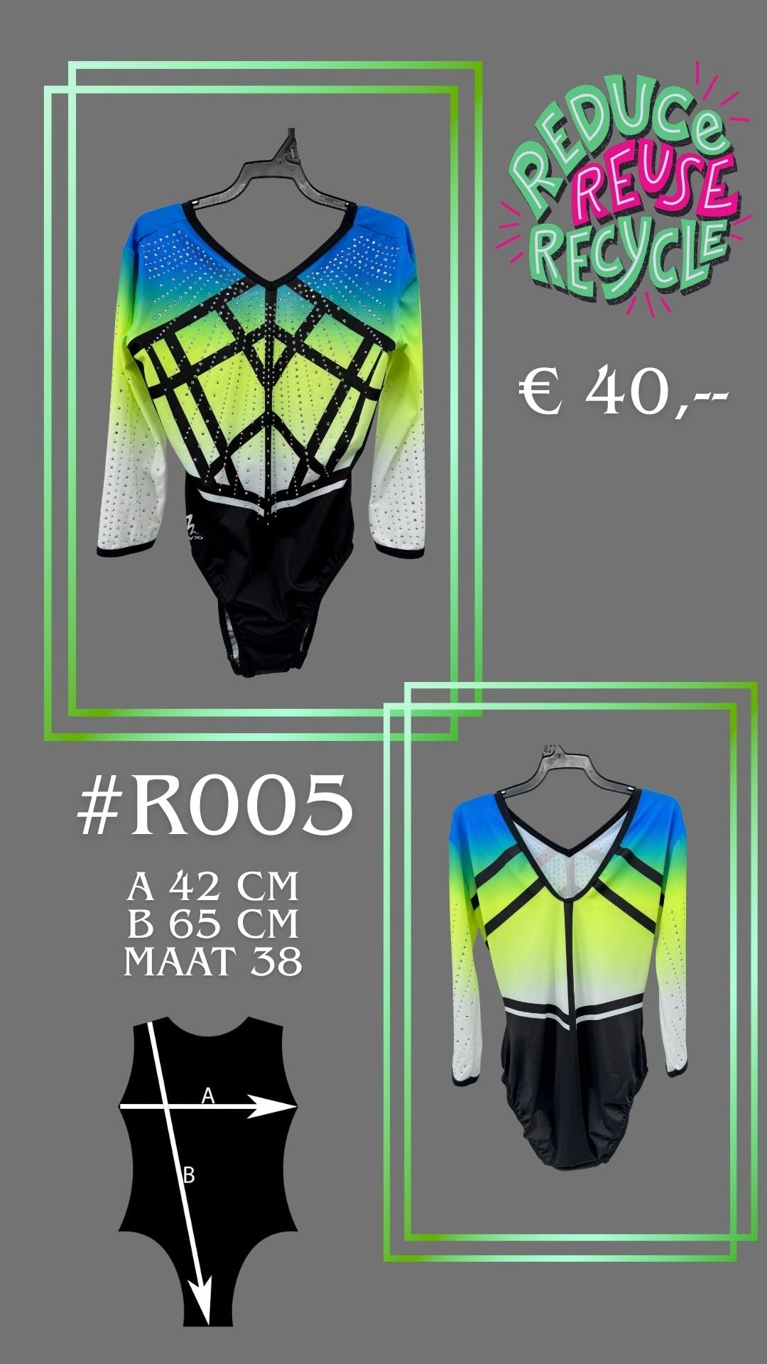 Tweede kans Turnpakje R005 maat 38