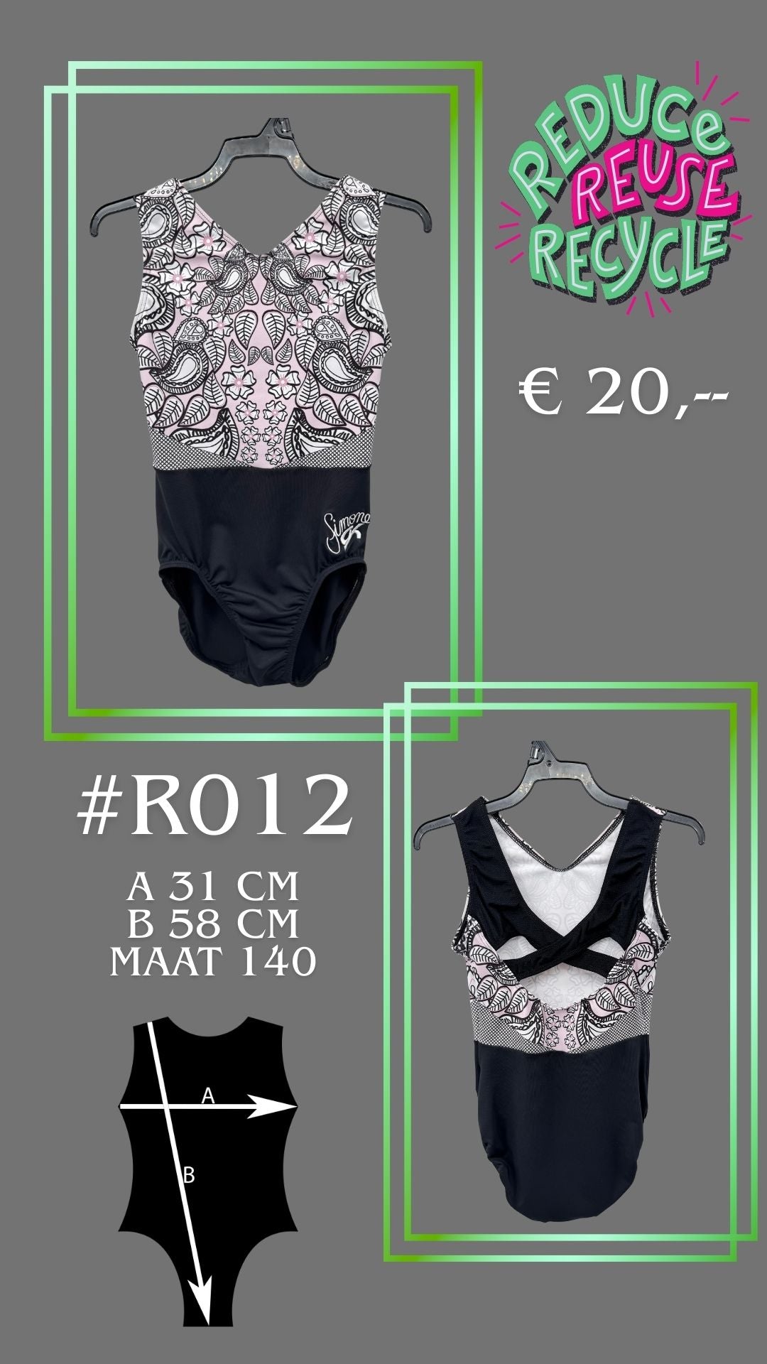 Second Chance Turnanzug R012 Größe 140