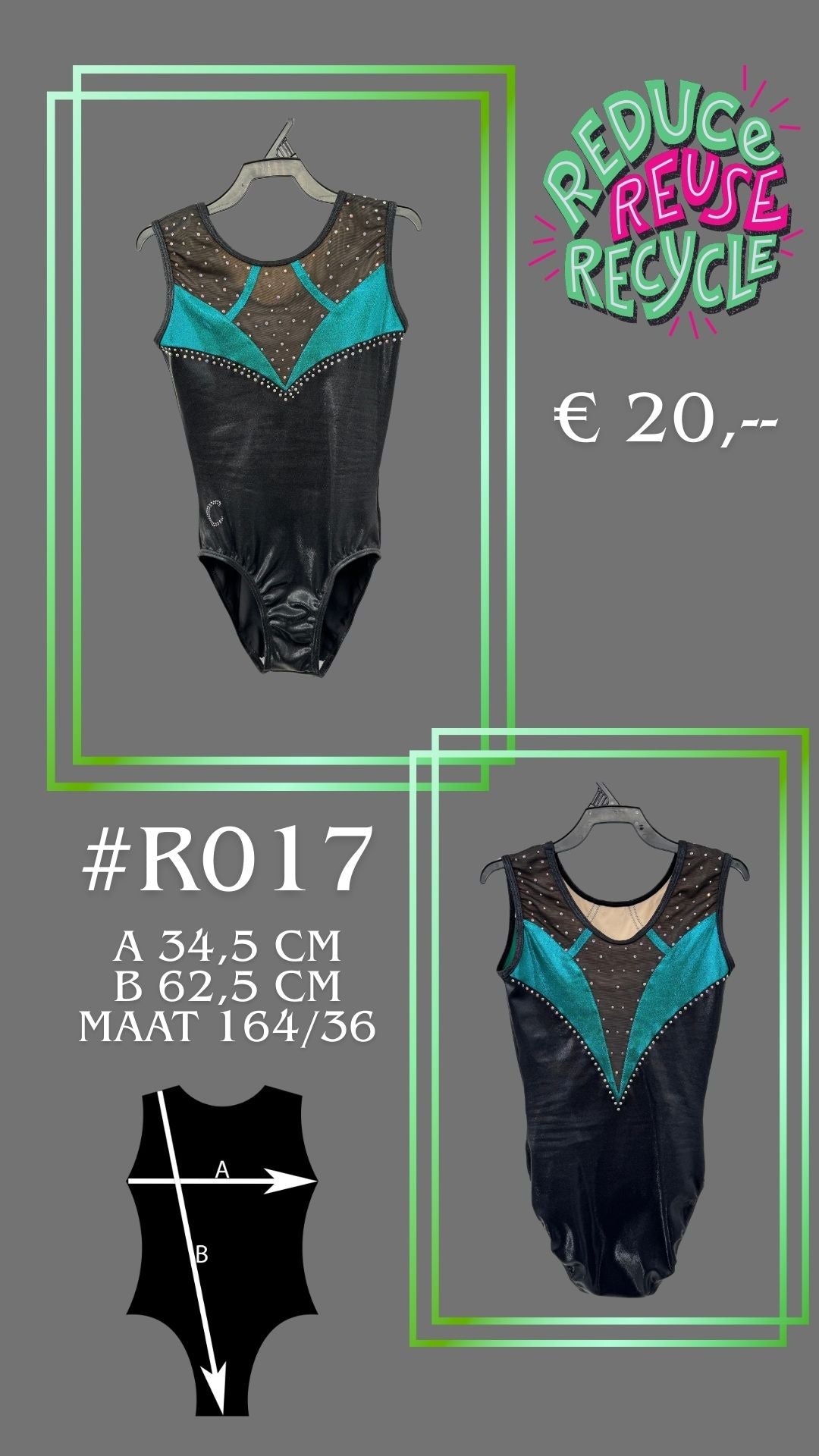 Second Chance leotard R017 Size 164/36
