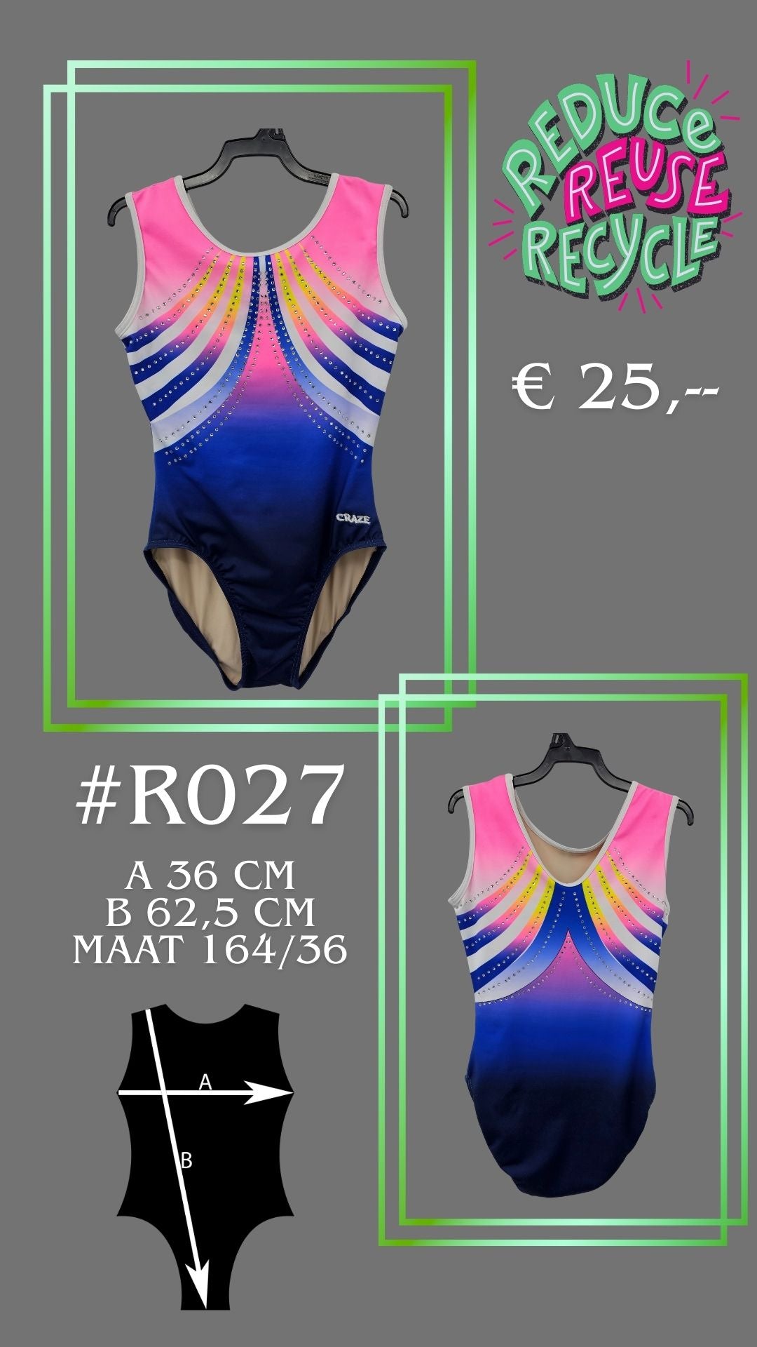 Second Chance leotard R027 Size 164/36