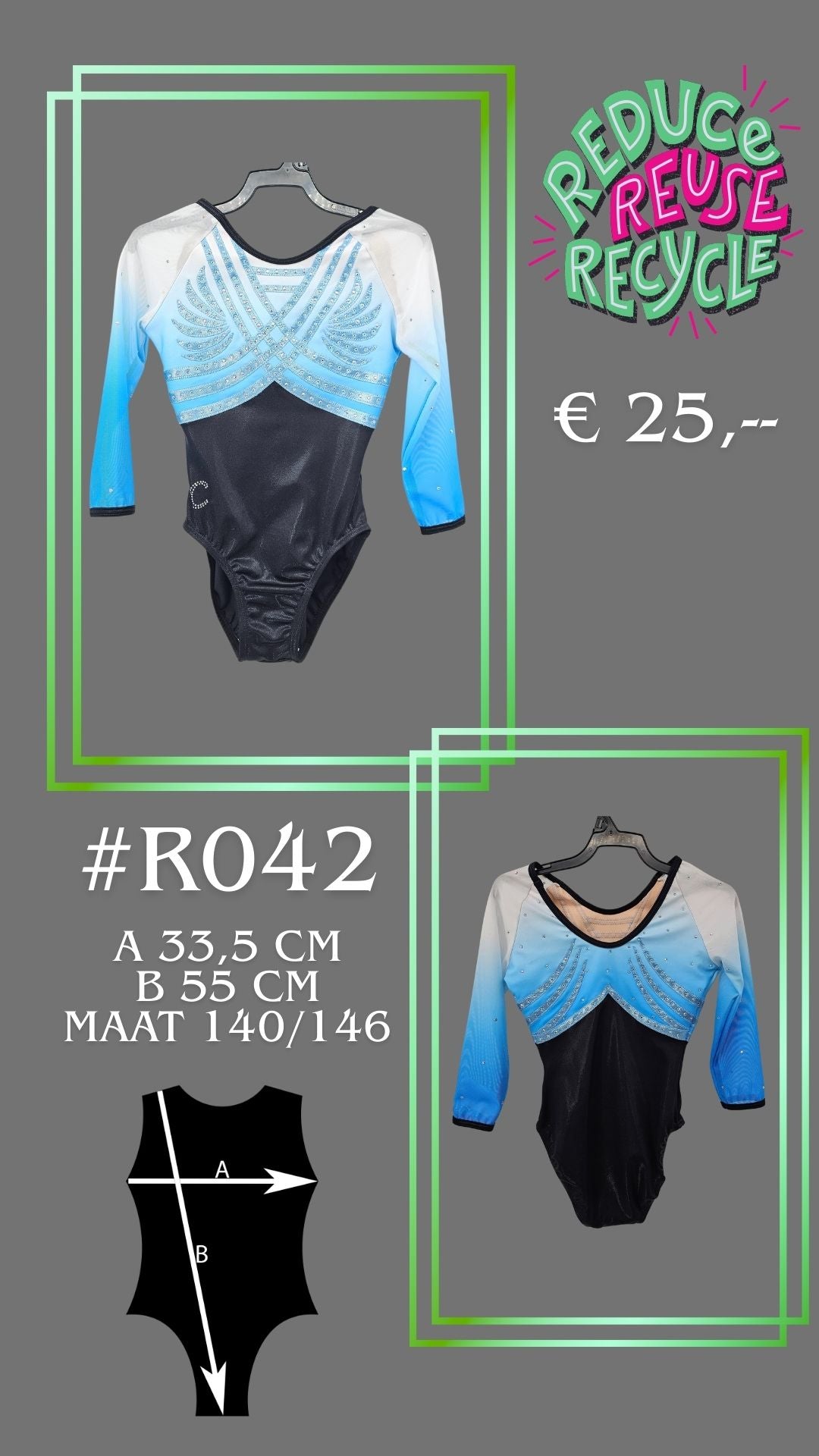 Tweede kans Turnpakje R042 maat 140/146