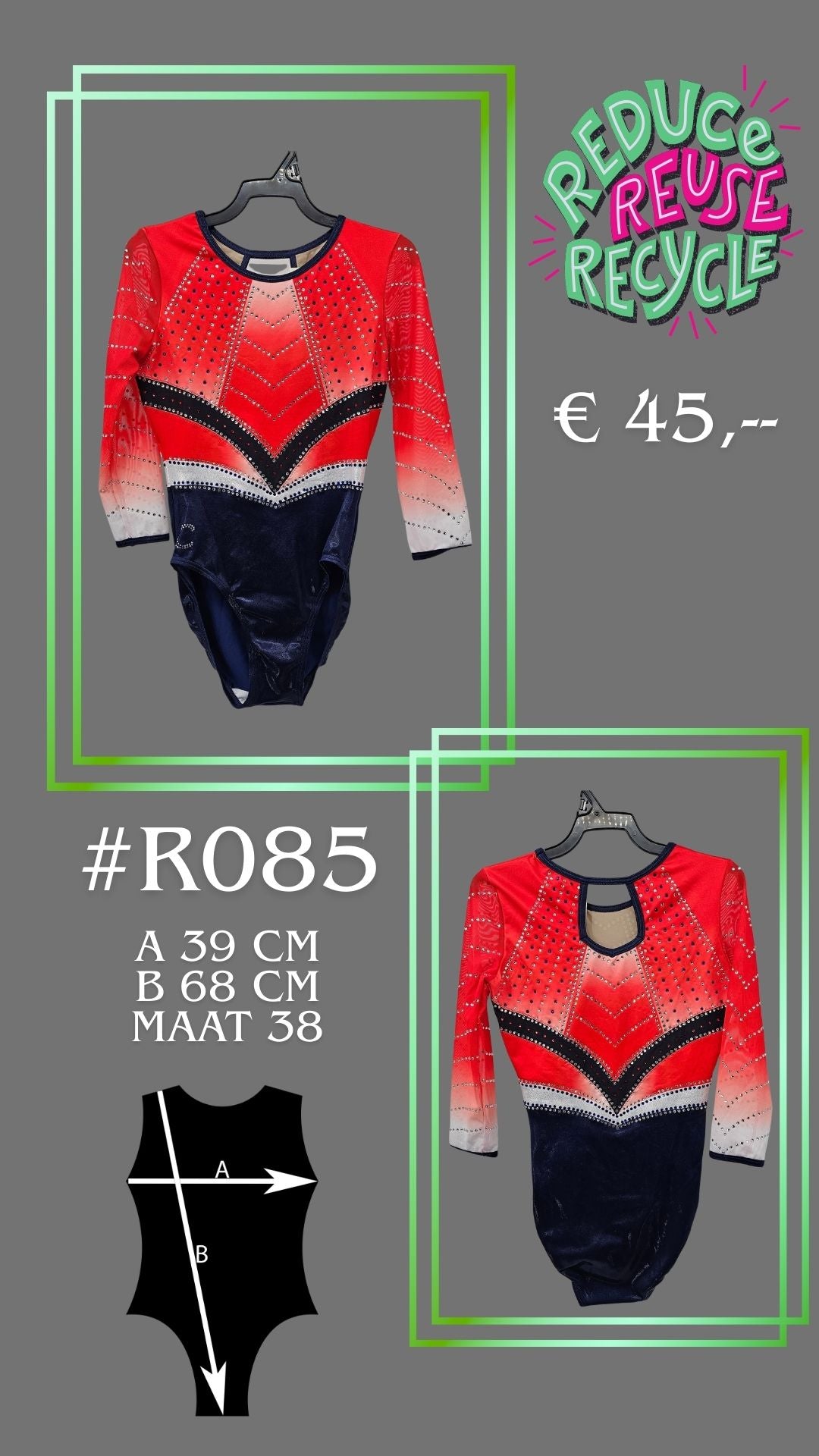 Tweede kans Turnpakje R085 maat 38