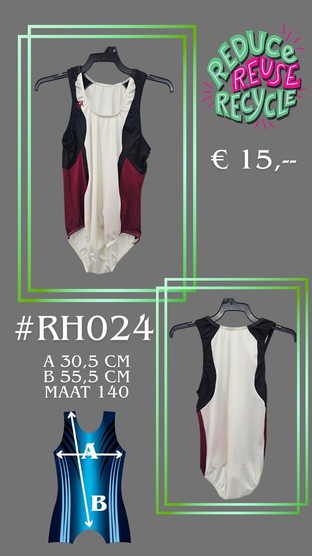 Tweede kans Turnpakje RH024 maat 140