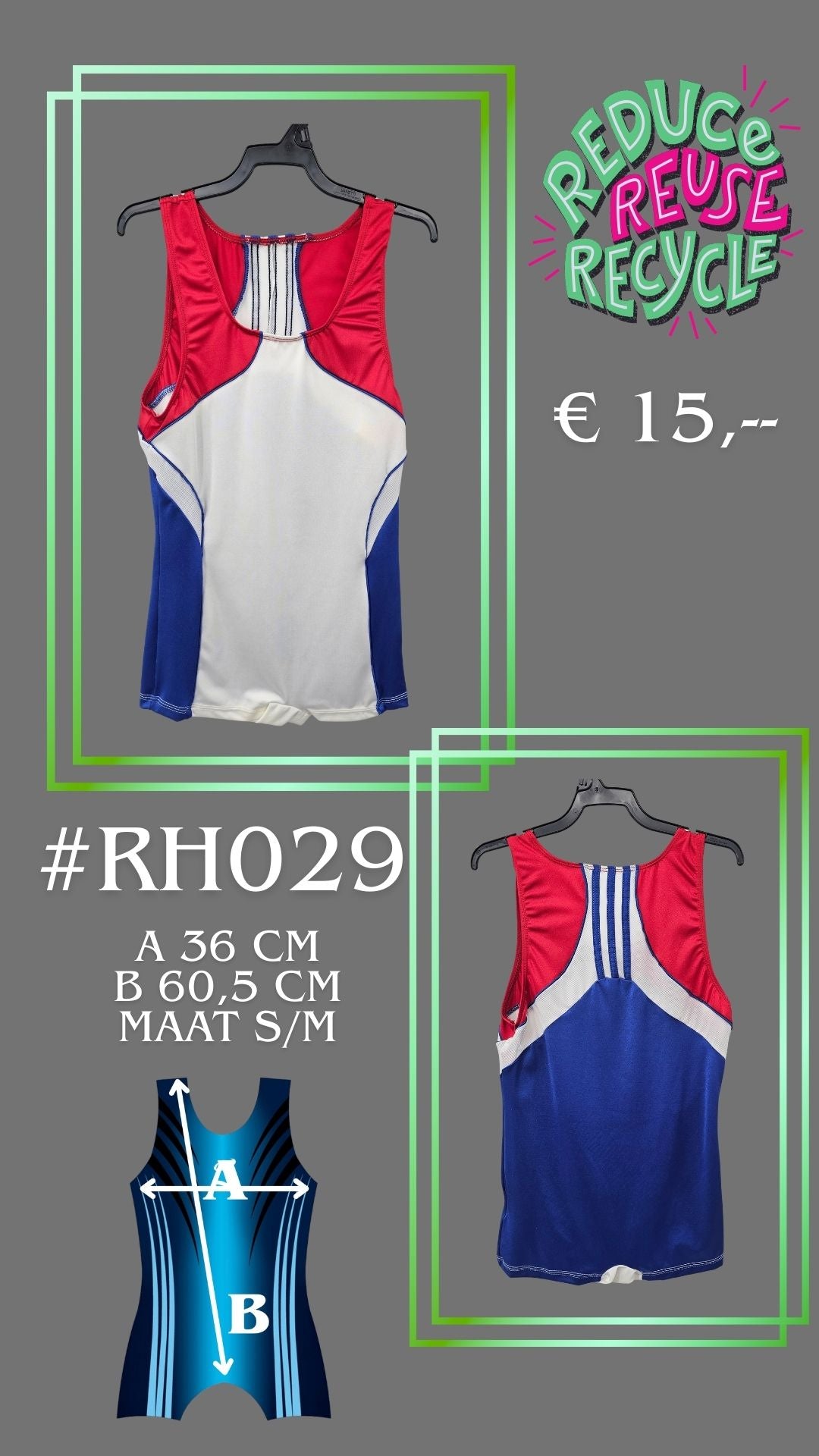 Tweede kans Turnpakje RH029 maat S/M