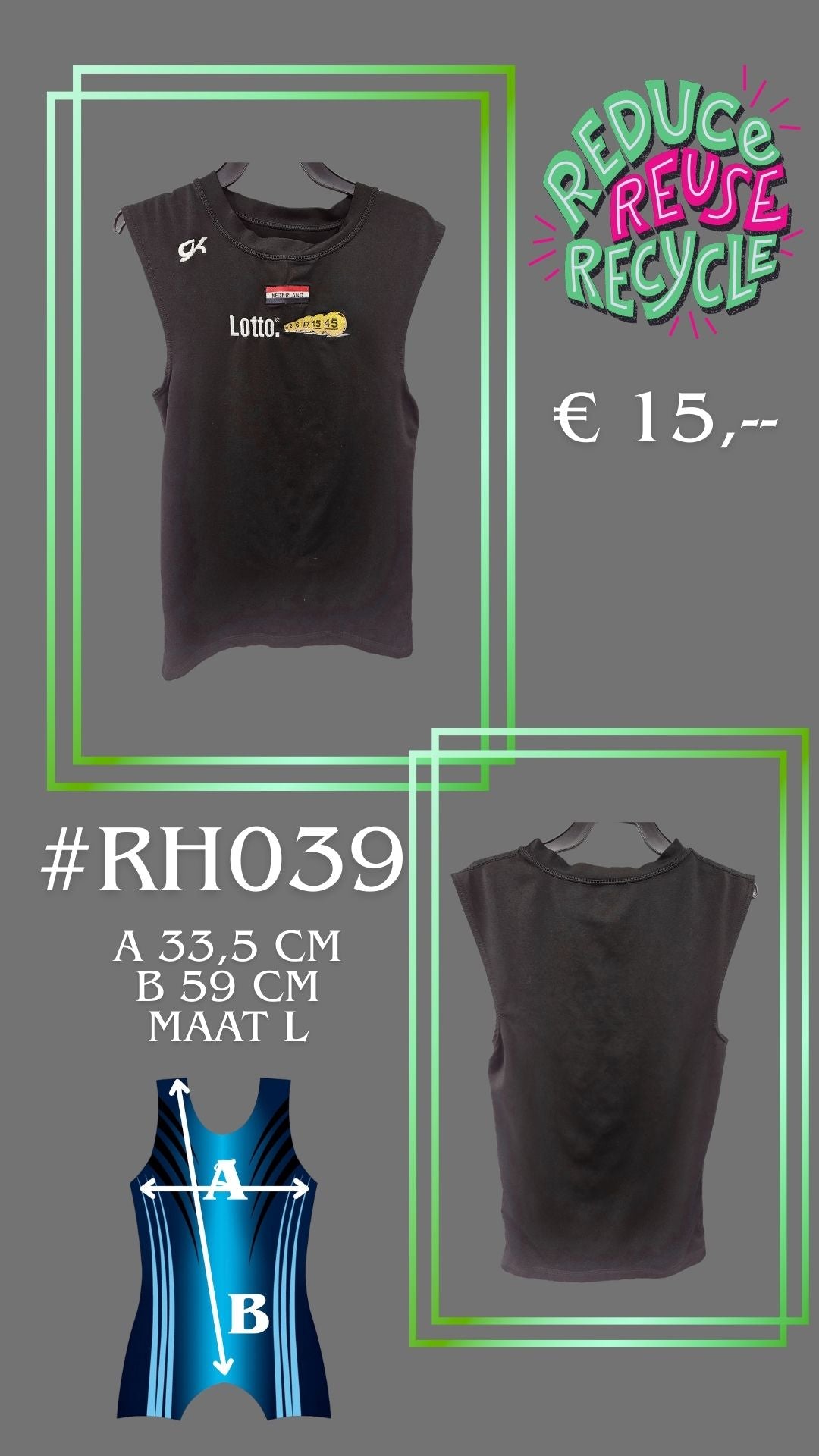 Tweede kans Turnshirt RH039 maat L