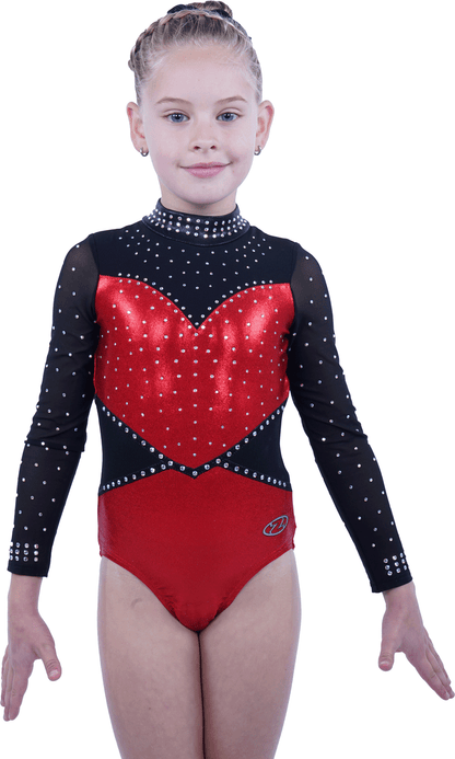 The Zone long sleeve leotard Z649CAL red