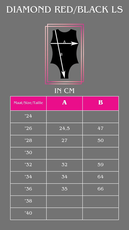 Justaucorps manches longues The Zone DIAMOND Rouge