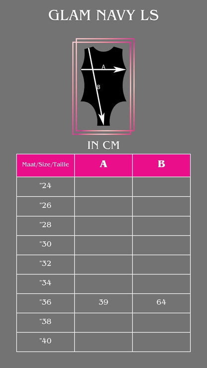 The Zone lange mouwen turnpak Glam Navy