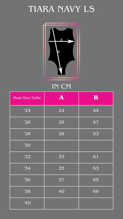 Justaucorps manches longues The Zone Tiara Bleu Marine