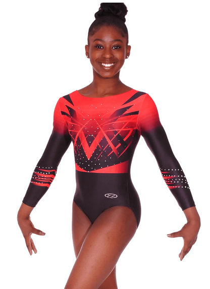 The Zone lange mouwen turnpak Vision rood