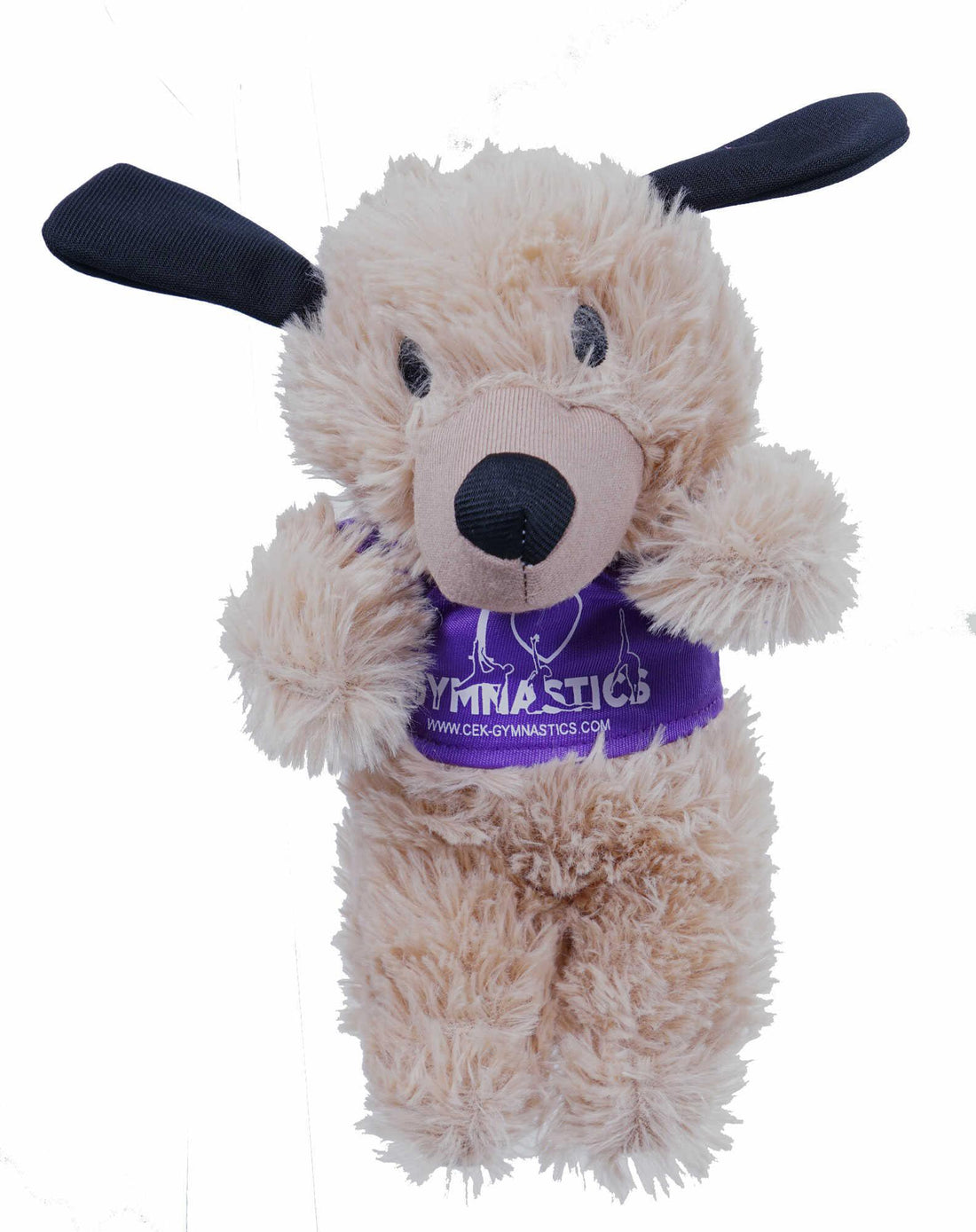 Knuffel fluffy hond met promo t-shirt