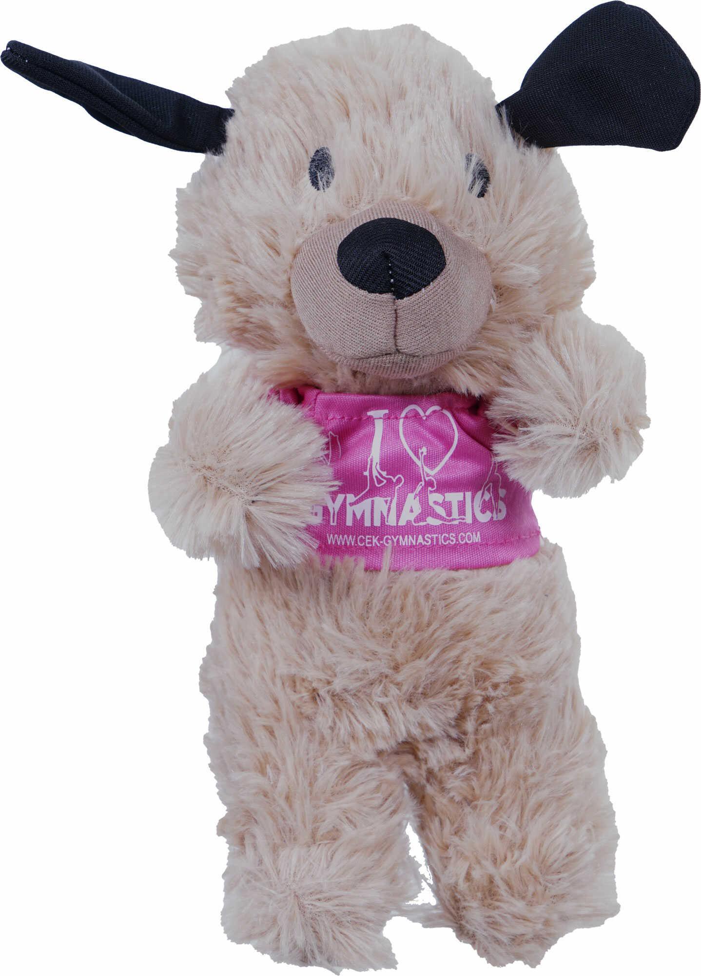 Fluffy dog cuddly toy with promo t-shirt