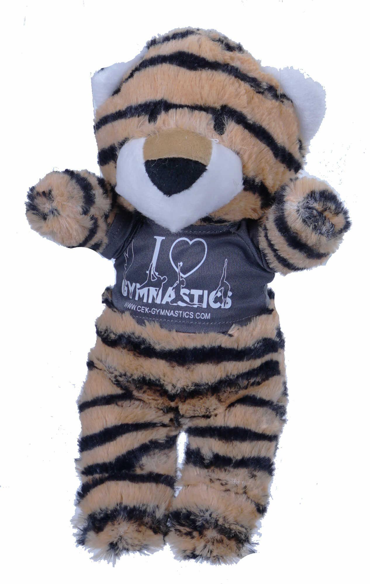 Cuddly tiger plush toy with promo t-shirt