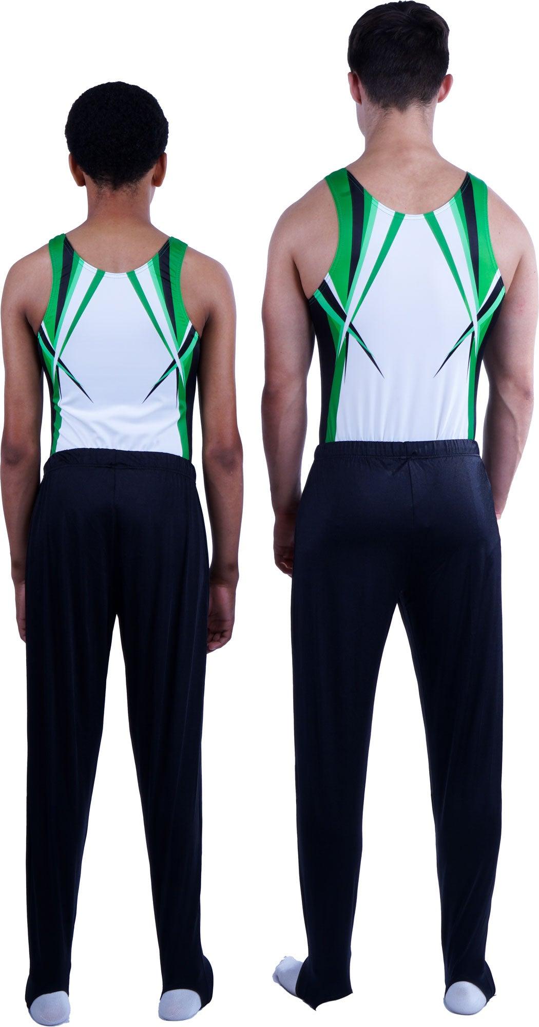 Leotard de gymnastique Milano Shard Vert