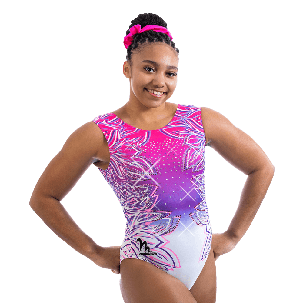 Milano sleeveless leotard Fluorite Pink