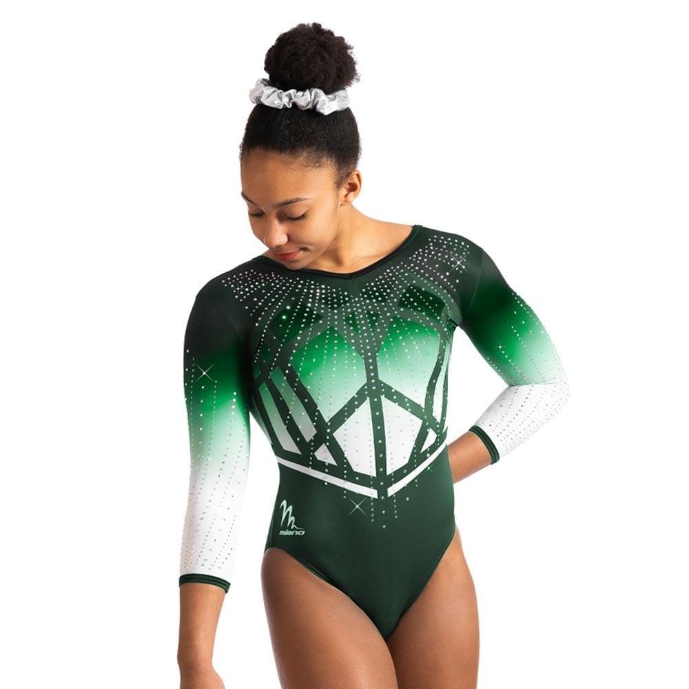 Milano leotard 3/4 sleeve Antheia Green