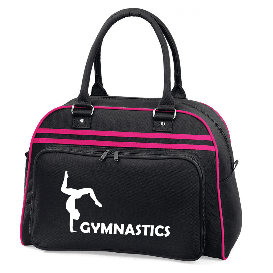 Retro bowling bag black/pink