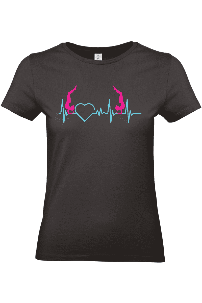 Zwart T-shirt Heartbeat - CEK Gymnastics