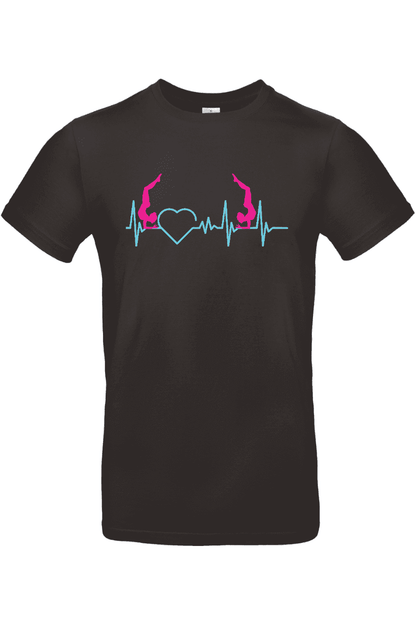 Zwart T-shirt Heartbeat - CEK Gymnastics